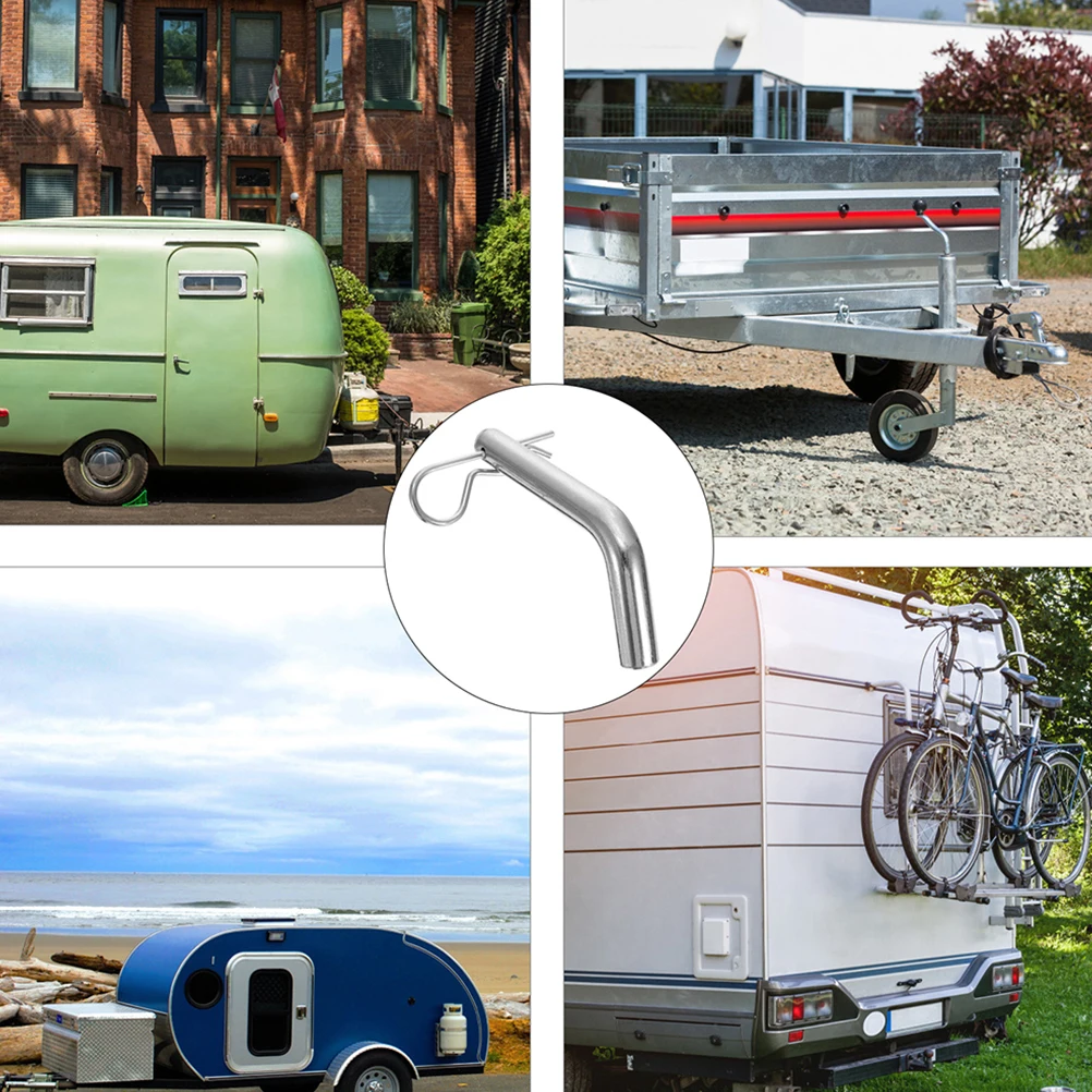 

2 set Trailer Hitch Pin 5/8 Inch Diameter Heavy Duty Locking Kit Replacement Adjustable Receiver Clip Stability Safety