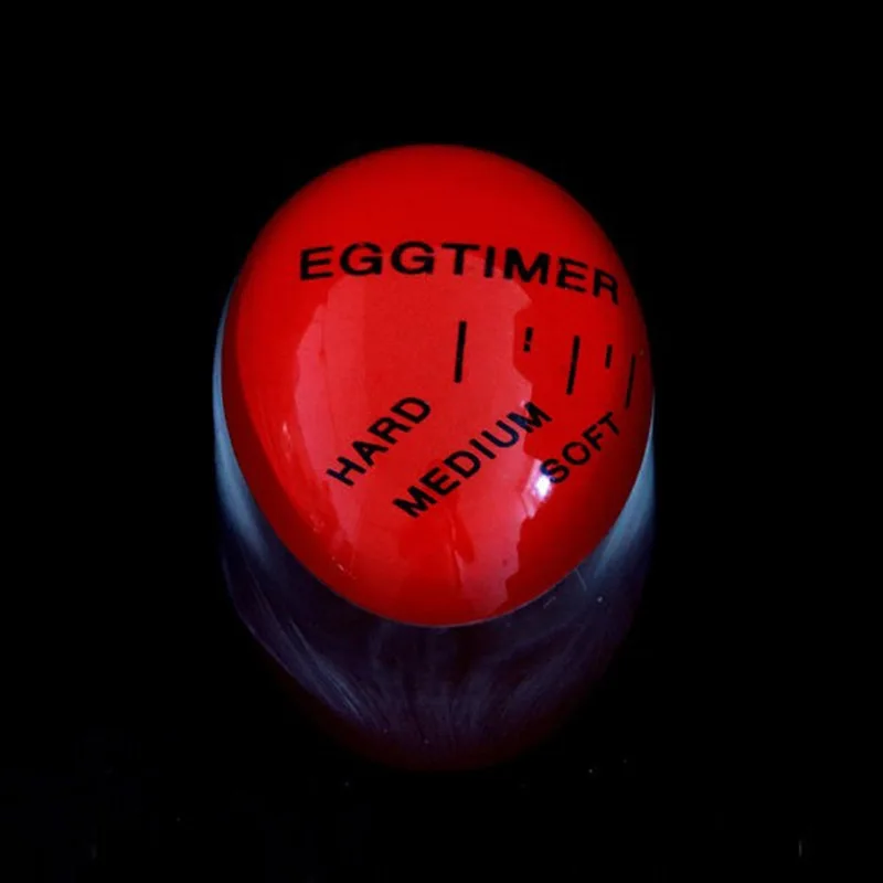 1pcs Egg Color Changing Timer Eco-Friendly Resin Egg Timer Red Timer Tools Yummy Soft Hard Boiled Eggs Cooking