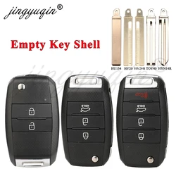 Jingyuqin 3/4BT Flip Remote Car Key Shell per Kia Carens Ceed Rio Sportage Optima Sorento Cerato Soul Forte Seltos Fob Housing