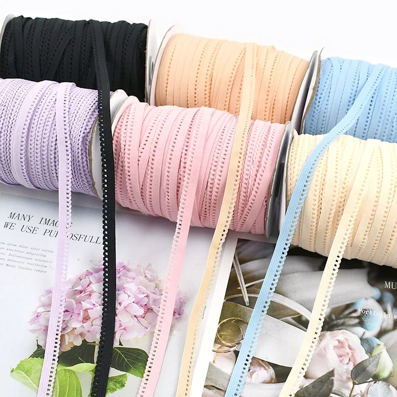 2-20Meters 10mm Colored Elastic Band for Clothes Underwear Strap Stretch Rubber Ribbon Tape Lace Webbing DIY Sewing Accessories view 6