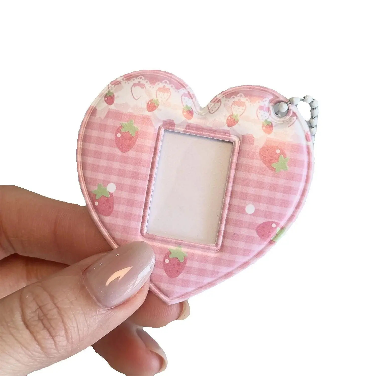 INS Koreanischer Stil Fotokartenhalter Niedlicher 1-Zoll-Ausweisfoto-Aufbewahrungs- und Präsentationsanhänger Schlüsselanhänger Ornamente Geschenk für Star-Chasing-Mädchen