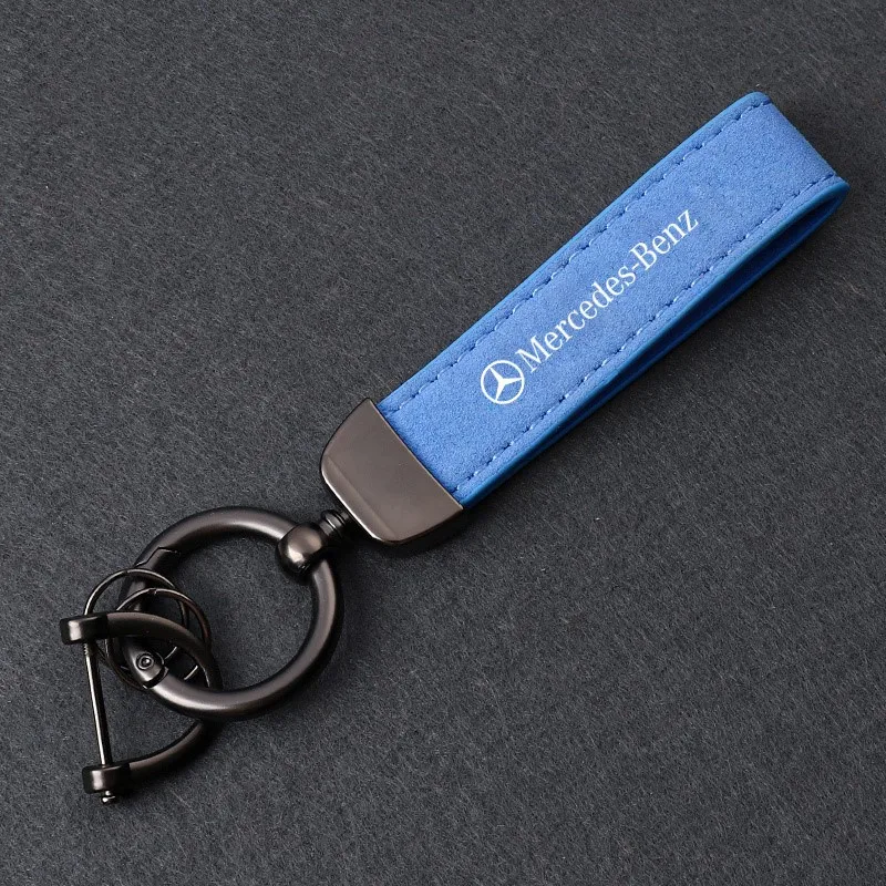 Leather Car Keychain Key Ring Keyring For Mercedes Benz AMG W206 W204 W205 W212 W213 W221 W222 W223 W251 W464 Accessories