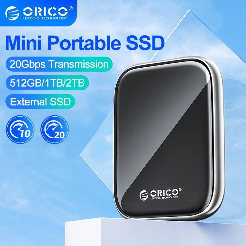 

ORICO High-spee Portable SSD 1000MB/S External Solid State Drive 2TB 1TB 512GB USB 3.2 Gen2 Type C SSD for MacBook Laptop Mac