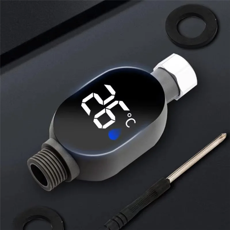BYBS-Led Digital Display Temperature Meter Instant-Read Temperature Meter Bath Thermostat For Home