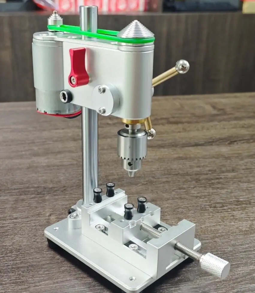 Micro Bench Drill 0.3-4mm Mini Drilling Machine Precision Watch Repair Tool Bench Drill Speed Adjustable Power Adapter 110v-220V