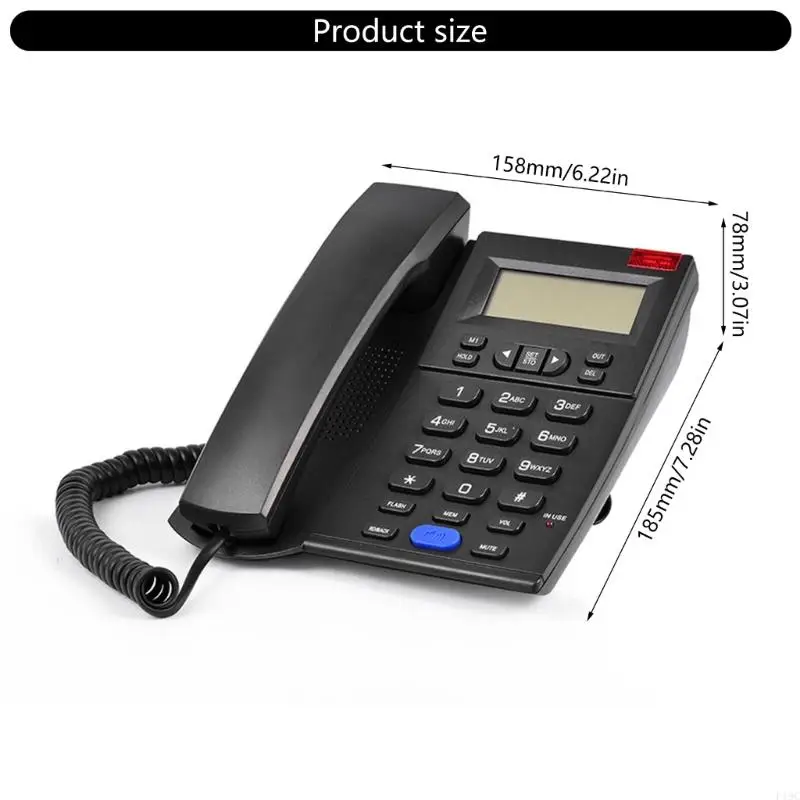 هاتف سلكي، هاتف مكتبي، هاتف منزلي لكبار السن، هاتف متصل بزر كبير، هاتف متكامل للمنزل والمكتب وغرفة الضيوف F19C