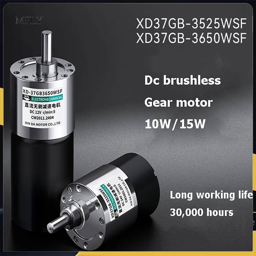 37GB3525 Gear Motor 12-24V w/ Speed Controller Silent Operation Micro Low Noise for Medical Lab Equipment Industrial