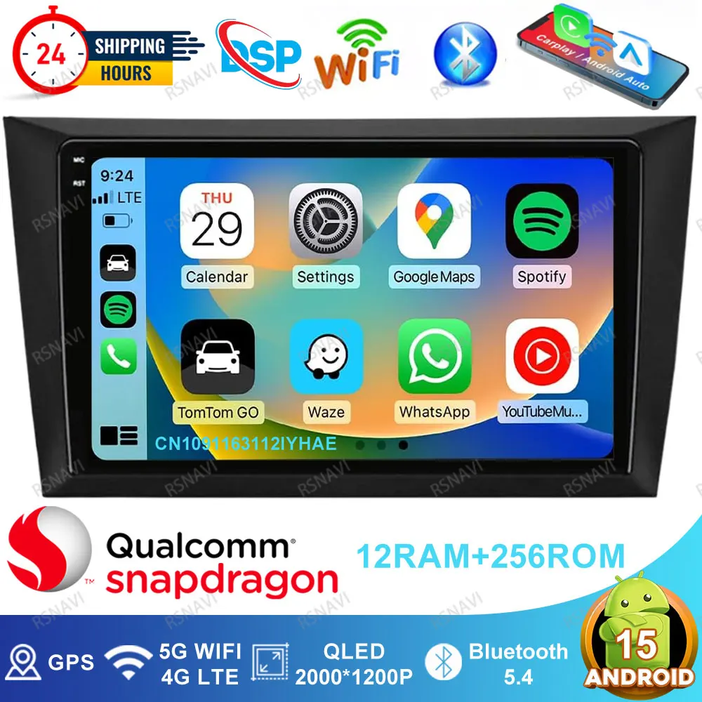 

Android 15 Car Radio For VW Volkswagen Golf 6 MK6 2008 - 2016 BT DSP 4G LTE 5G WIFI QLED GPS Viedo Player Wireless Carplay Auto