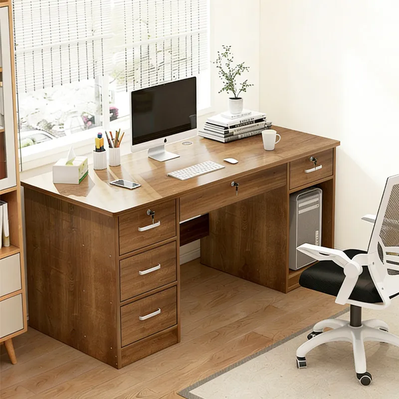 

Desktop Computer Desk Student Study Table Simple Home-Use Desk Drawers Ideal Rental Spaces Adult Bedrooms Office Furniture