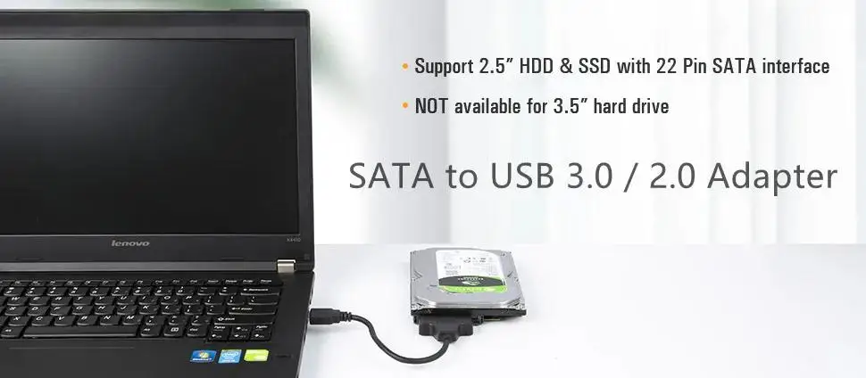SATA zu USB Festplattengehäuse USB 3.0 Typ C zu SATA III Transparentes Gehäuse Aufbewahrungsbox Zubehör für Notebook-Computer-Festplatten – Detail 1