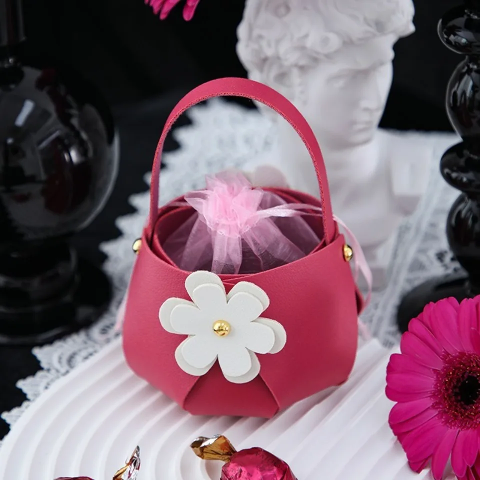 10/20/30 Stück Tragbare Mini-Leder-Blumentaschen, Süßigkeitenboxen, Gastgeschenke für Hochzeiten und Partys, Weihnachts- und Hochzeits-Souvenirs für Gäste, Verpackung – Detail 4