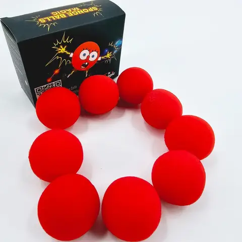 30PCS Professional 4.5cm Magic Sponge Balls - Soft Elastic Finger Trick Props for Street/Close-Up/Stage Magicians Accessories
