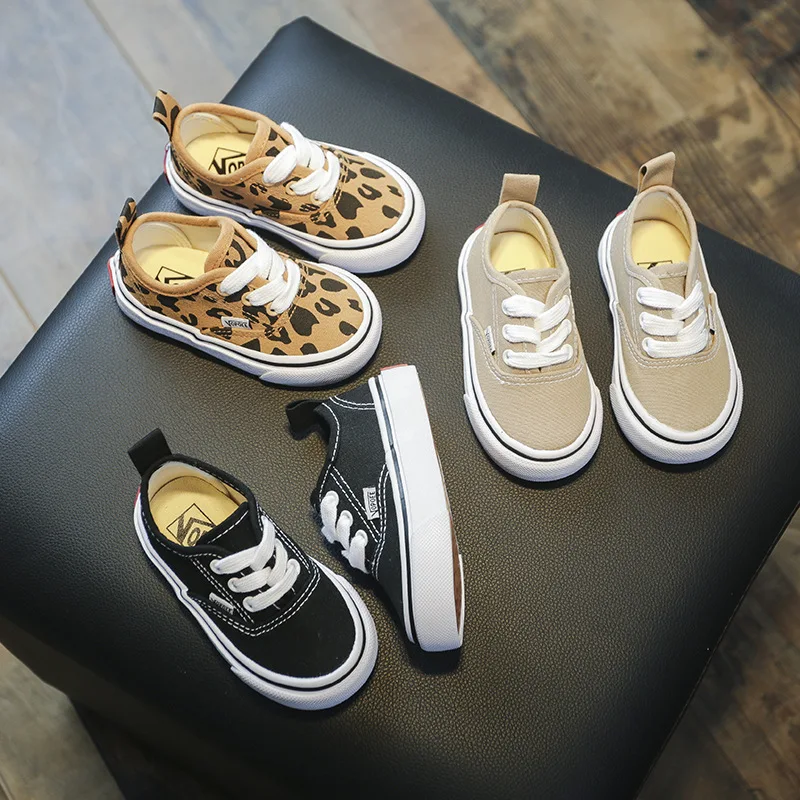 Kids Canvas Shoes High quality Children Casual Lace Up Classic Flats Shoes New Boys Shoes Toddler students Girl Sneakers