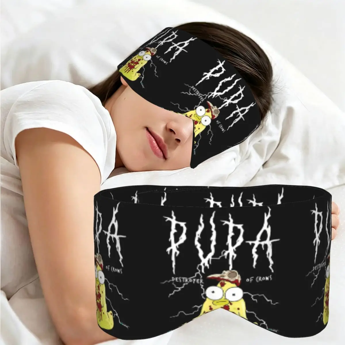 Cartoon Solar Opposites Pupa Lightning Name sleep mask Portable Eye Cover for Girls Boys Office Nap Party Gift Eyeshade eyepatch