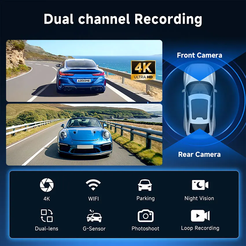 4K HD 2160P Dash Cam For Toyota Camry 2021 2022 2023 2024 Plug and play Wifi Car DVR Night vision Video Recorder Camera