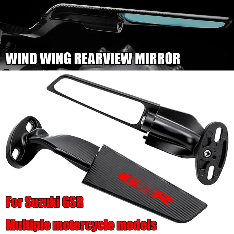 

For Suzuki GSR 750 600 400 GSR600 GSR750 Motorcycle Mirror Modified Wind Wing Adjustable Rotating Rearview Mirrors