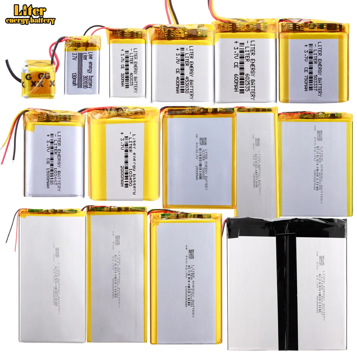 custom  battery    401235 150mAh   801633 400mAh 783442 1300mAh