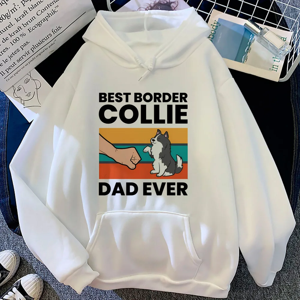 Border Collie hoodie kawaii anime sweater Japanese athleisure manga female hoddie tracksuits youthful comic printed design