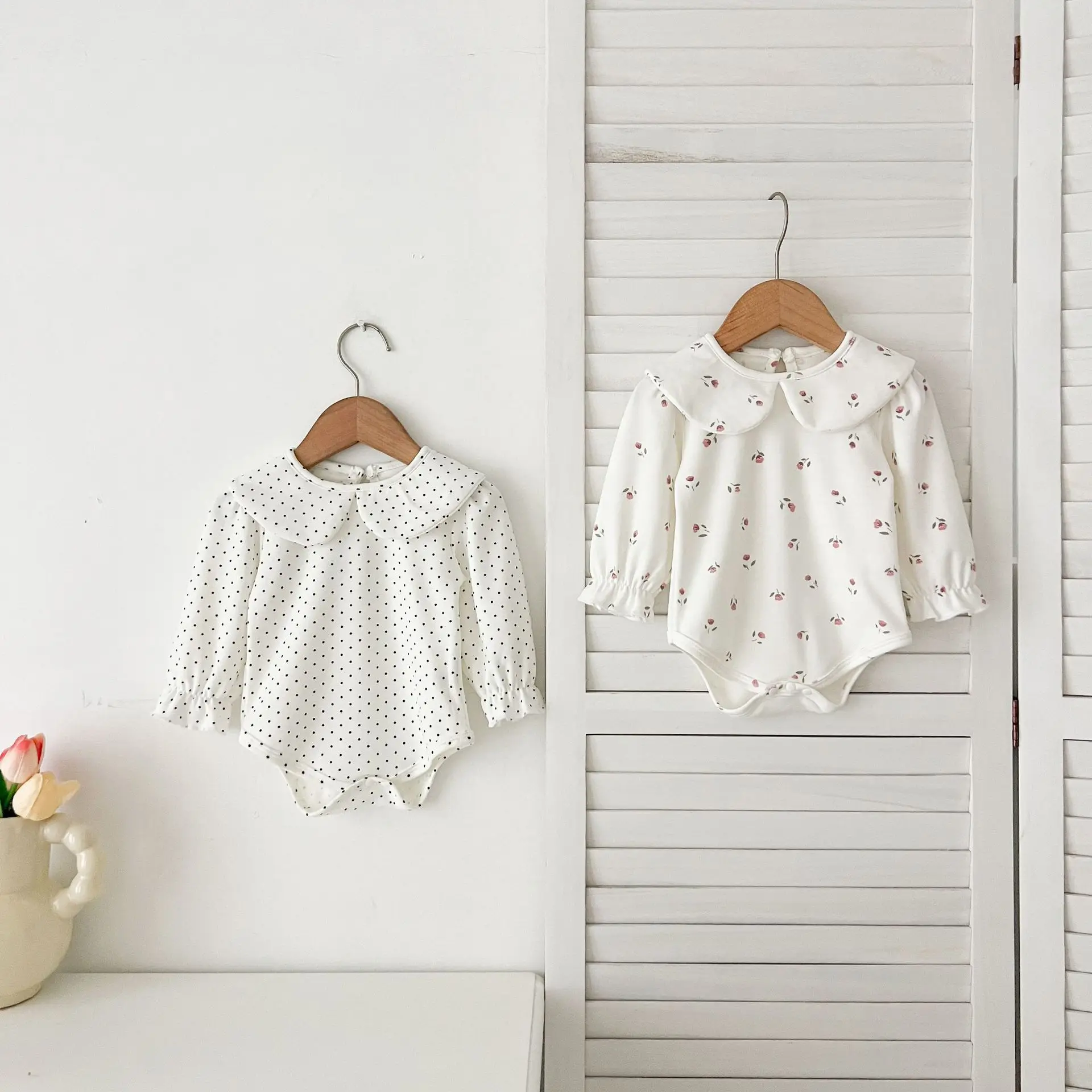 Spring 2025 Kids Dress for Girls Cute Flower Print Long Sleeve Princess Style New Arrival