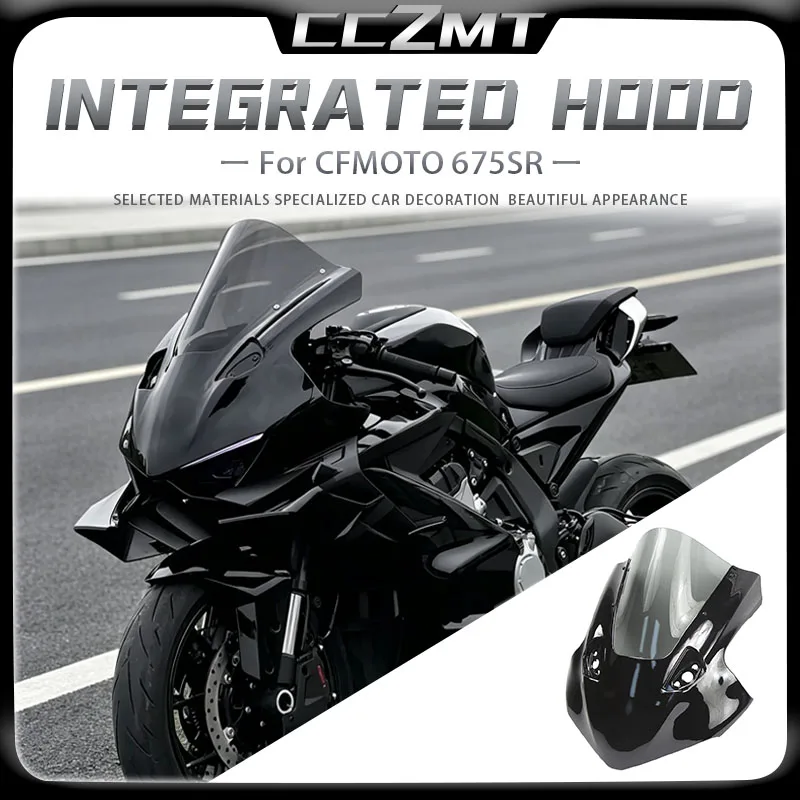 For CFMOTO 675SR 675sr R1 Modified One-Piece Hood Competitive Windshield With Raised Front Windshield Motorcycles Accessories