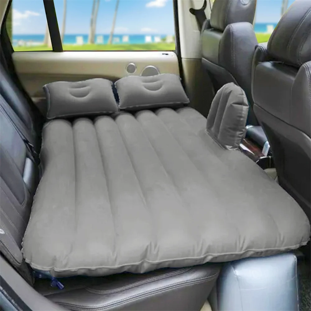 Ultra-soft Flocking Environmental Fabric Car Inflatable Bed Air Cushion Bed Car Travel Bed Portable And Comfortable Universal