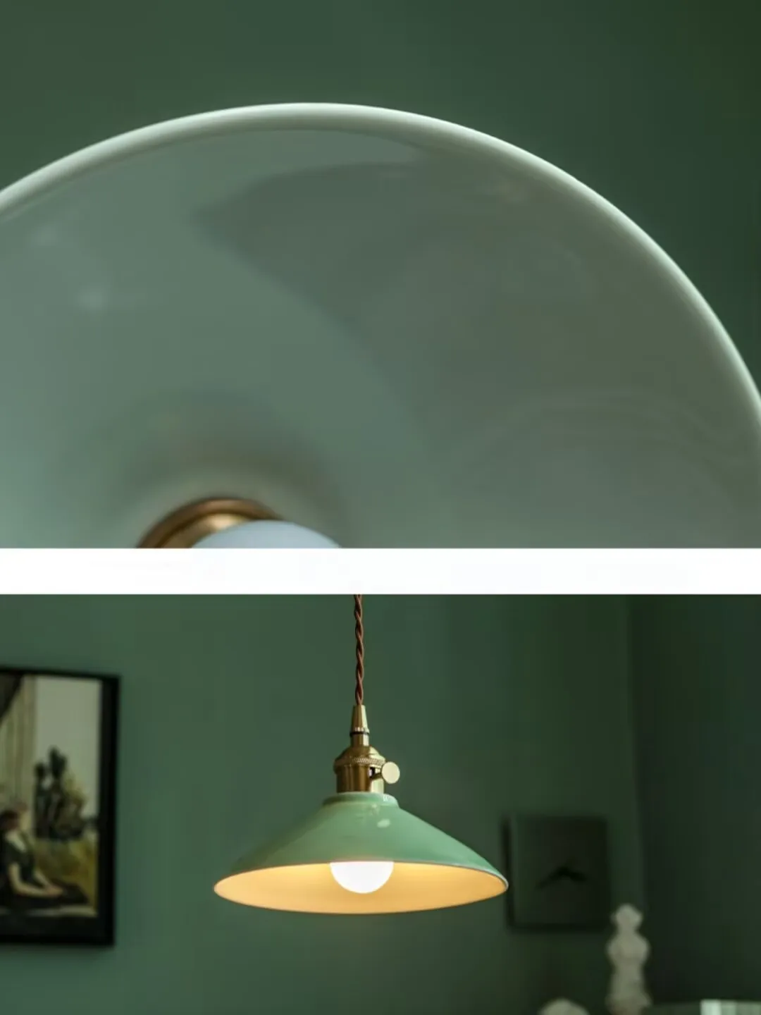 

Ancient style douqing glaze ceramic pendant lamp, vintage guesthouse balcony pendant lamp, restaurant bar light