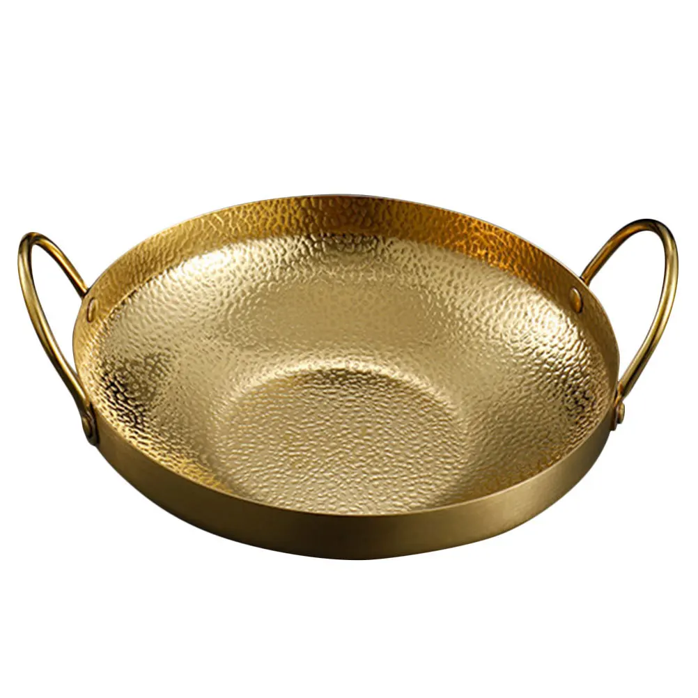 

Stainless Steel Hot Kitchen Wok Cookware Large Cooking Pot Double Handle Ramen Pan Stir Fry Soup Noodle Stock Pot