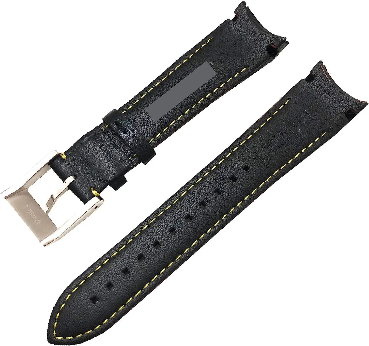 Cinturini Per Orologi In Vera Pelle Per Seiko Sportura Snl029p2 Snl021p1 Sna595p2 Snl017p1 In Acciaio Nero Arancione K2 - Foto 2