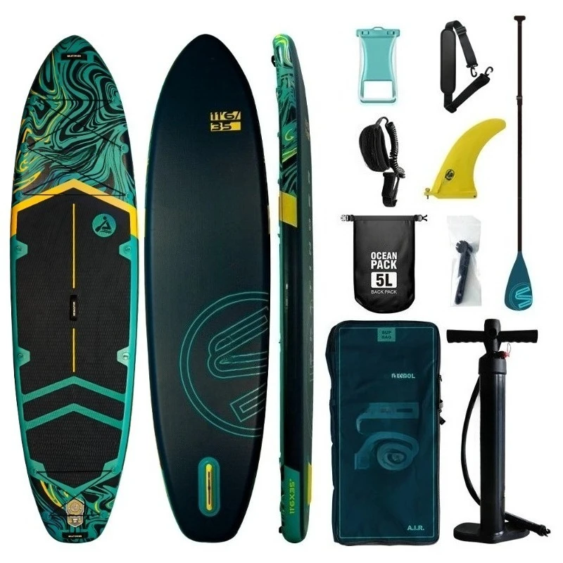 

Skatinger 11'6\"* 35\"* 6\" Inflatable Stand Paddle Board SAP Surfing Gonflable Paddleboard for Water Sports