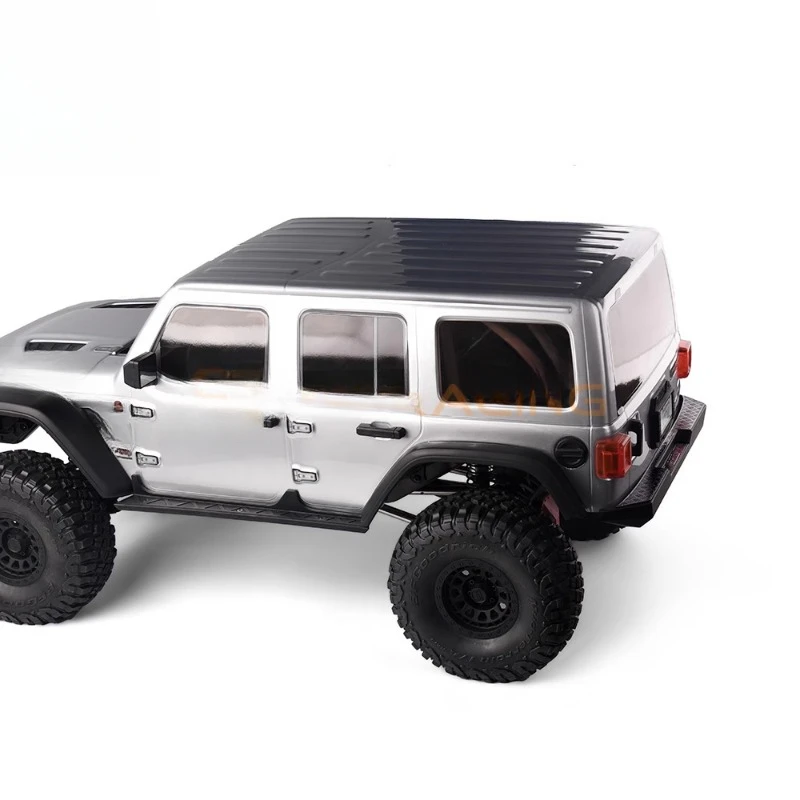 Stainless Steel Car Shell Rear Bumper Anti-slip Plate Decorative Sheet for 1/10 RC Crawler Car Traxxas SCX6 Wrangler DIY Parts