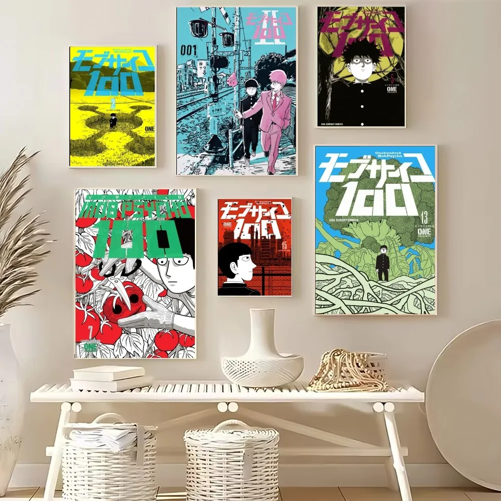 M-Mob P-Psycho 100 Anime Cartoon Poster Multi-Purpose Wall Art for Living Room Bedroom Office Hallway Bar | Home Decor Gift Idea