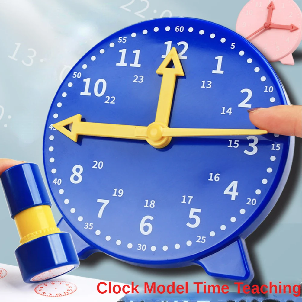 Children\'s Clock Puzzle Toy Early Education Teaching Aids Hour Minute Second Cognitive Color Clock Montessori Toy Clock Model