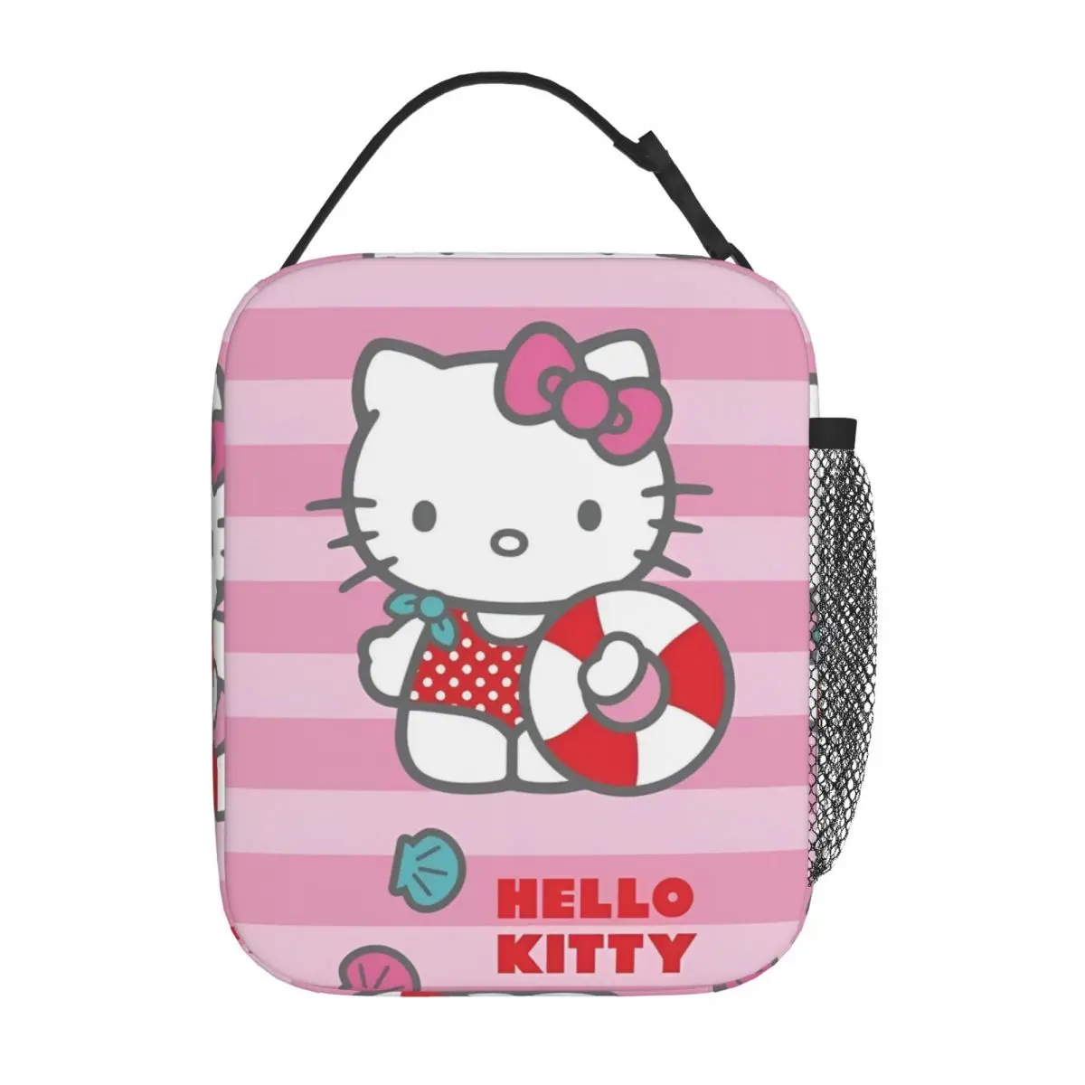 

Hello Kitty Изолированные сумки для обеда для плавания Термосумка Контейнер для обеда, большая емкость, ланч-бокс для мужчин и женщин, пляжный пикник
