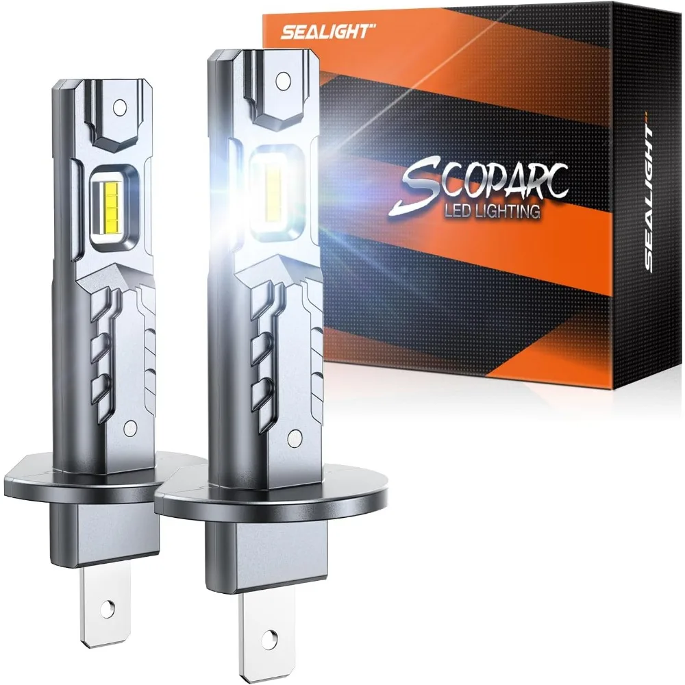 

H1 Fog Light Bulbs 36000LM 6500K Cool White 1:1 Design 50000+ Lifespan, 5 Mins Installation, Pack of 2