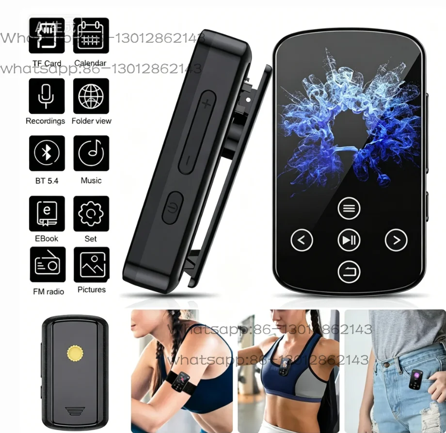 MP3/MP4 Bluetooth Music Player - Cross-Border, HIFI, Sports Clip, Touch Screen & Buttons