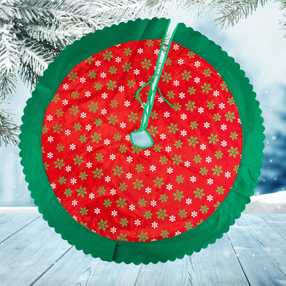 

Christmas Tree Skirt Round Xmas Tree Carpet Reindeer House Decoration Holiday Party Ornament Christmas Accessory