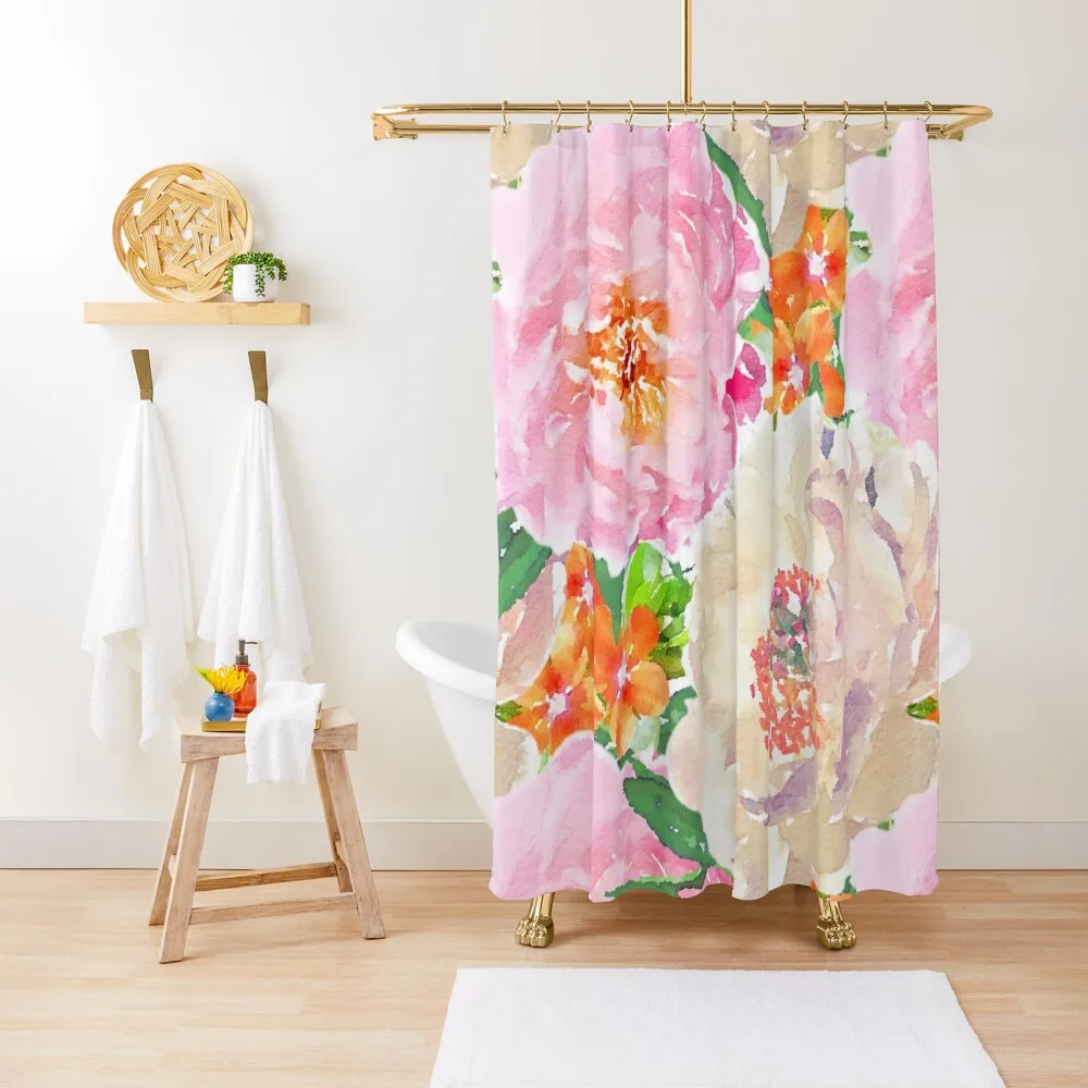 

Pink Peony Flowers Shower Curtain Bathroom Fabric Bathroom And Shower Products For The Bathroom Curtain
