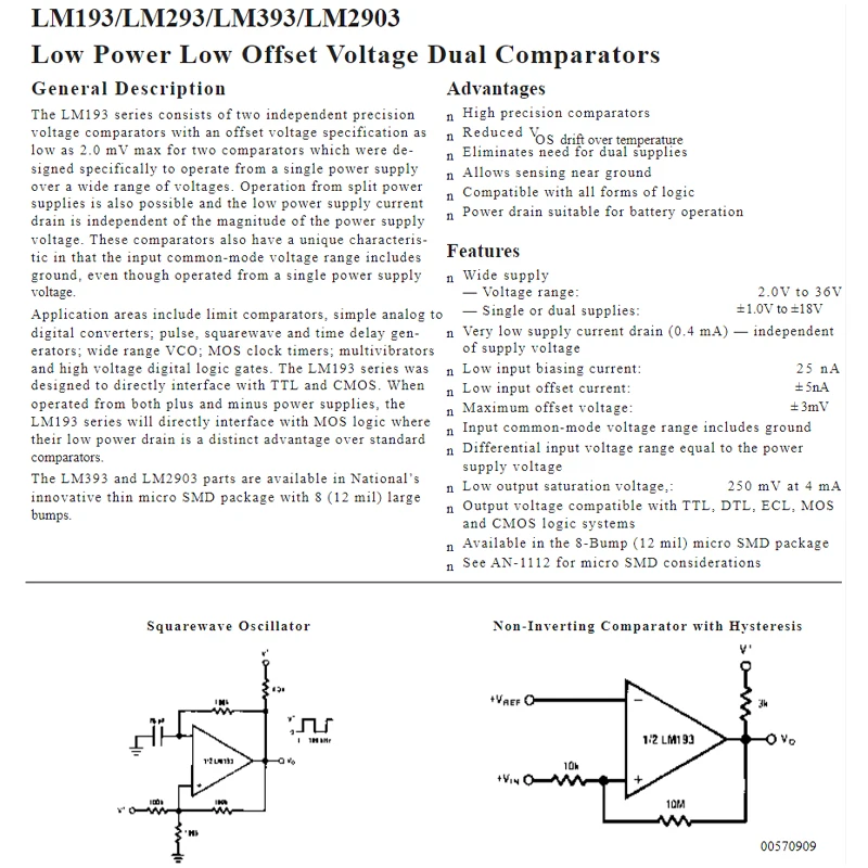 10PCS LM2903MX/NOPB LM2903M SOP8 Low Power Low Offset Voltage Dual Comparators Operational Amplifier