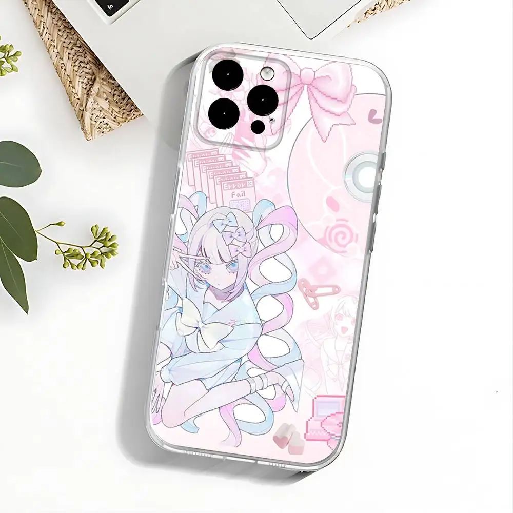 حافظة Needy Streamer O-Overload Ame chan لهاتف iPhone 17,16,15,14,13,12,11 Pro,Max,Plus,X,XS,XR,SE4,E غطاء ناعم شفاف صغير
