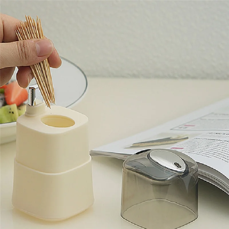 

ODIES-4 шт. держатель для зубочисток, диспенсеры, автоматический контейнер для зубочисток, диспенсеры для хранения зубочисток, коробки для дома, гостиной D