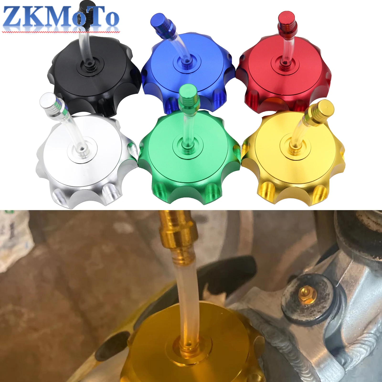 CNC Aluminum 50mm Tank Cap For Kayo Bse Chinese CRF TTR KLX 110 50 70 90 125 140 150 160 190 CC Motorcycle Accessories