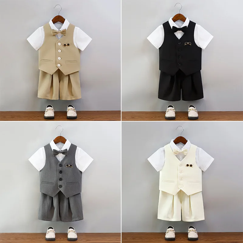 Children's suit dress summer new Korean version fashion vest suit boys June 1 event host performance clothing