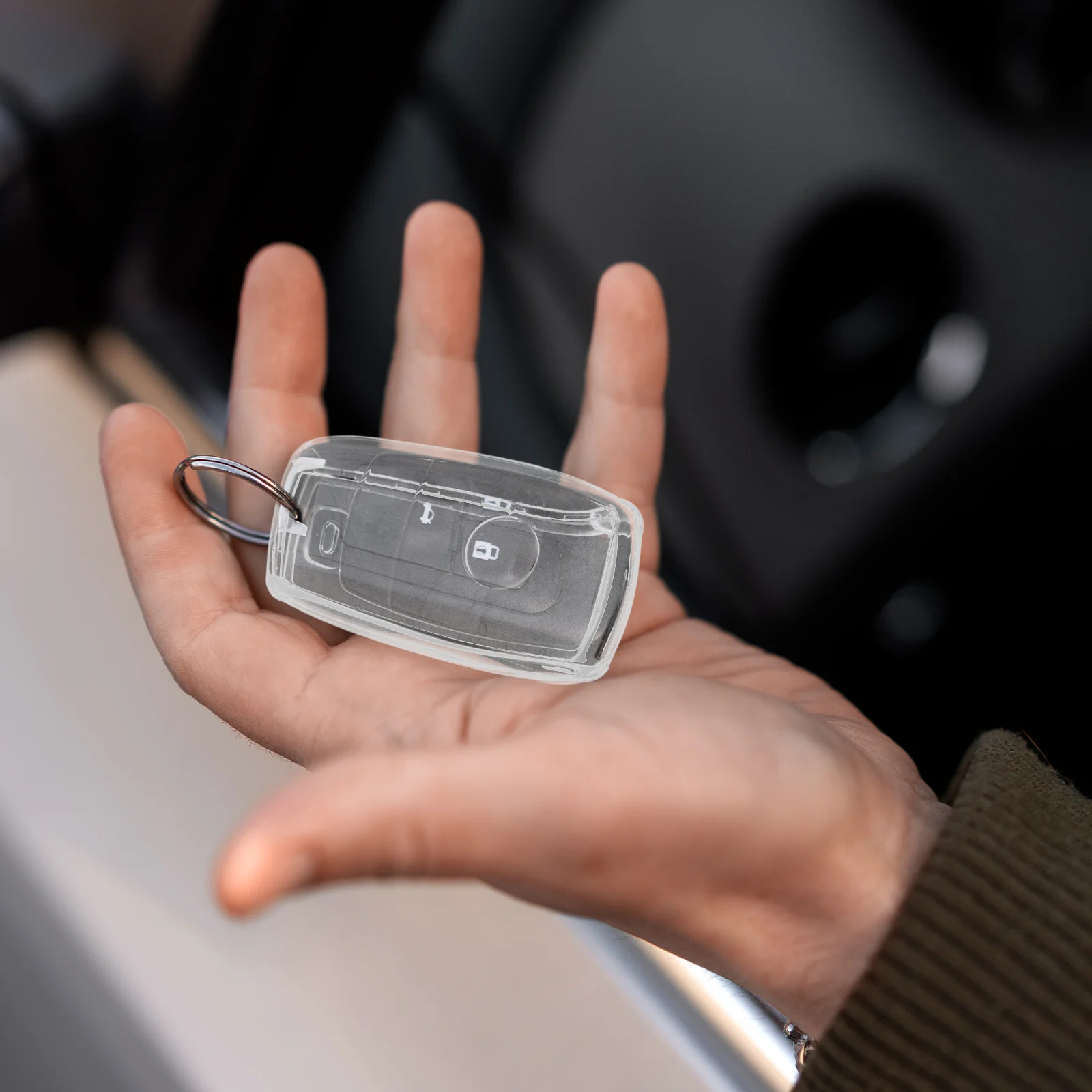

Transparent Clear Tpu Car Key Sleeve Protective Cover Full Protection Key Fob Case Replacement Compatible