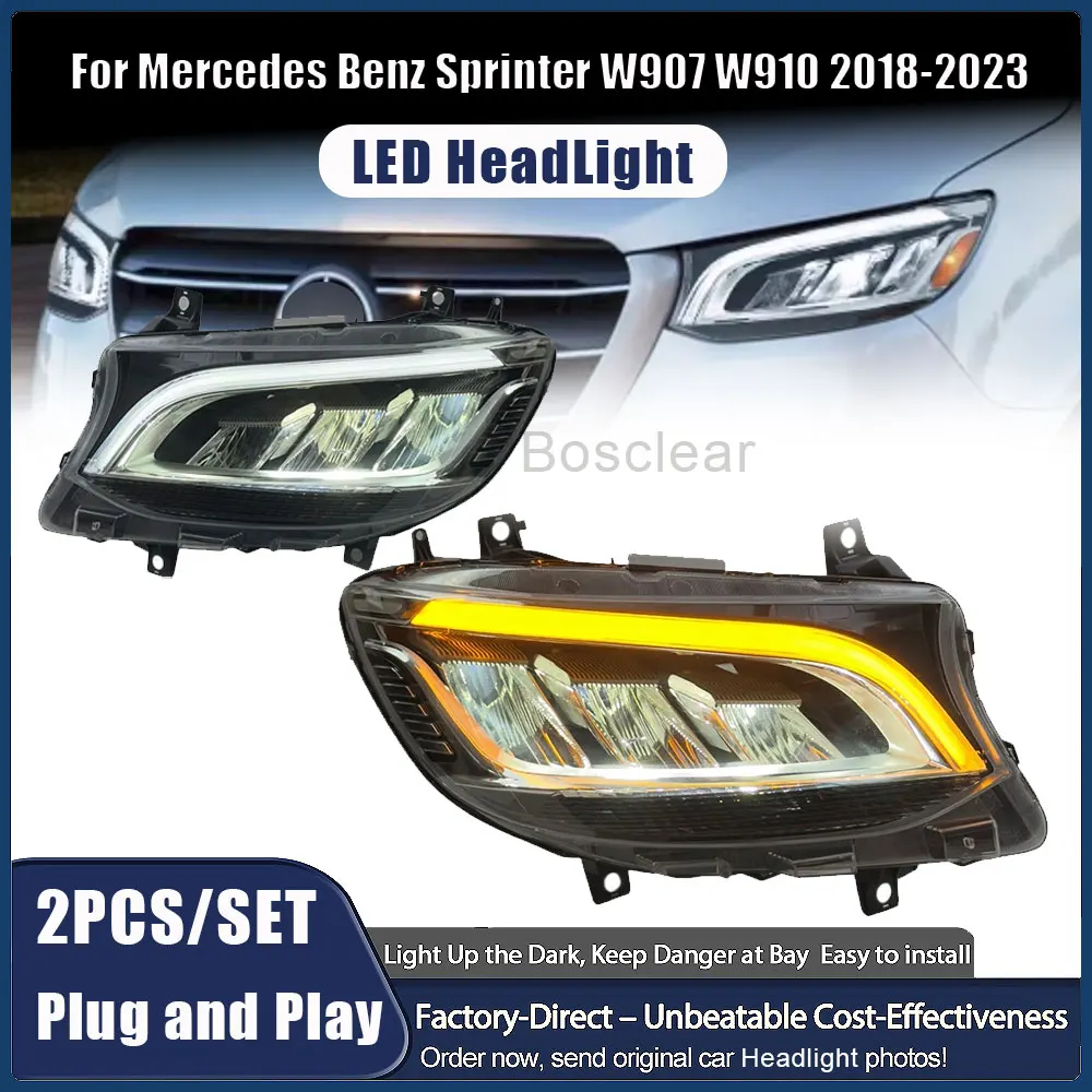 

Full LED Headlamps Headlights Front Lamp Plug and Play for Mercedes Benz Sprinter W907 W910 Head Lamp Light 2019-2023 Taillamps