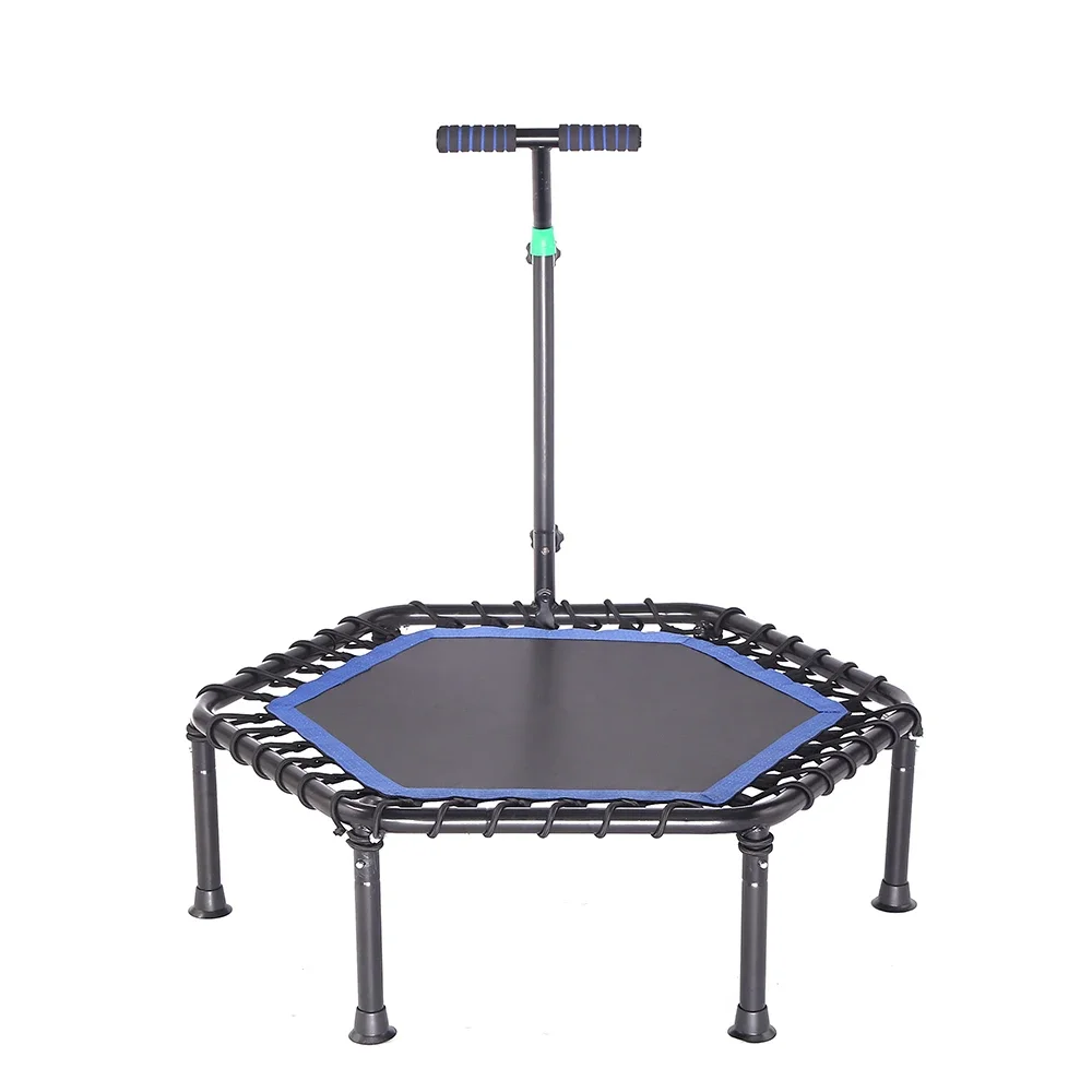 Picture 4: 2026 Indoor Hexagon Mini Trampoline Bungee Cord Jumping Rebounder