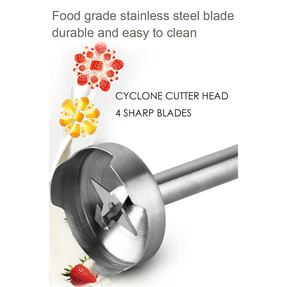 Hand Blender Set, 4-in-1 Multi-functional, Suitable for Egg Breaking, Food Processing, Chopping, Juicing, Etc