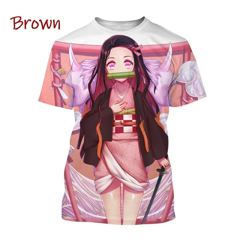 New Hot Anime Demon Slayer Kamado Nezuko Print T-Shirt 3d Men/Women children Short Sleeve Tee Shirt Street Harajuku Cosplay Tops