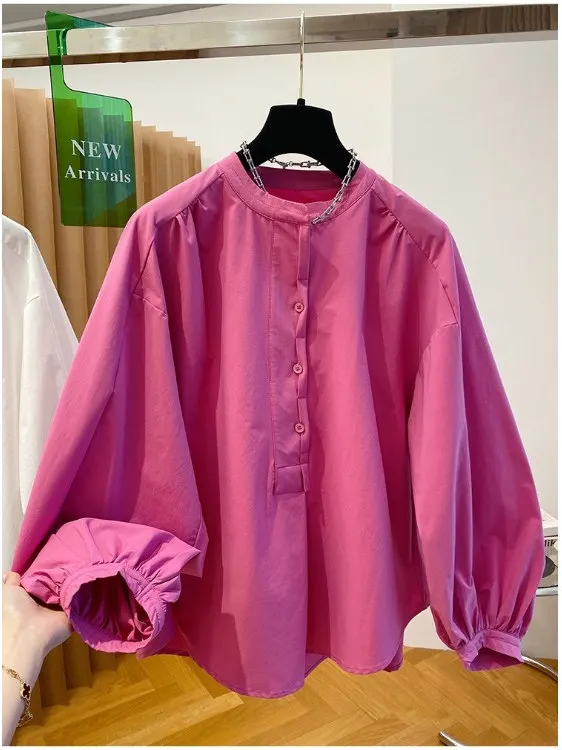 Csa Hoada de Manga Larga con Cuello Redondo de Aodón para Mujer, Estilo Casual, Simple, de Aodón Puro, Cómoda para e...