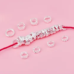 5PCS S999 silver jewelry leaf bead Sunflower bead simple and versatile woven jewelry DIY accessories material