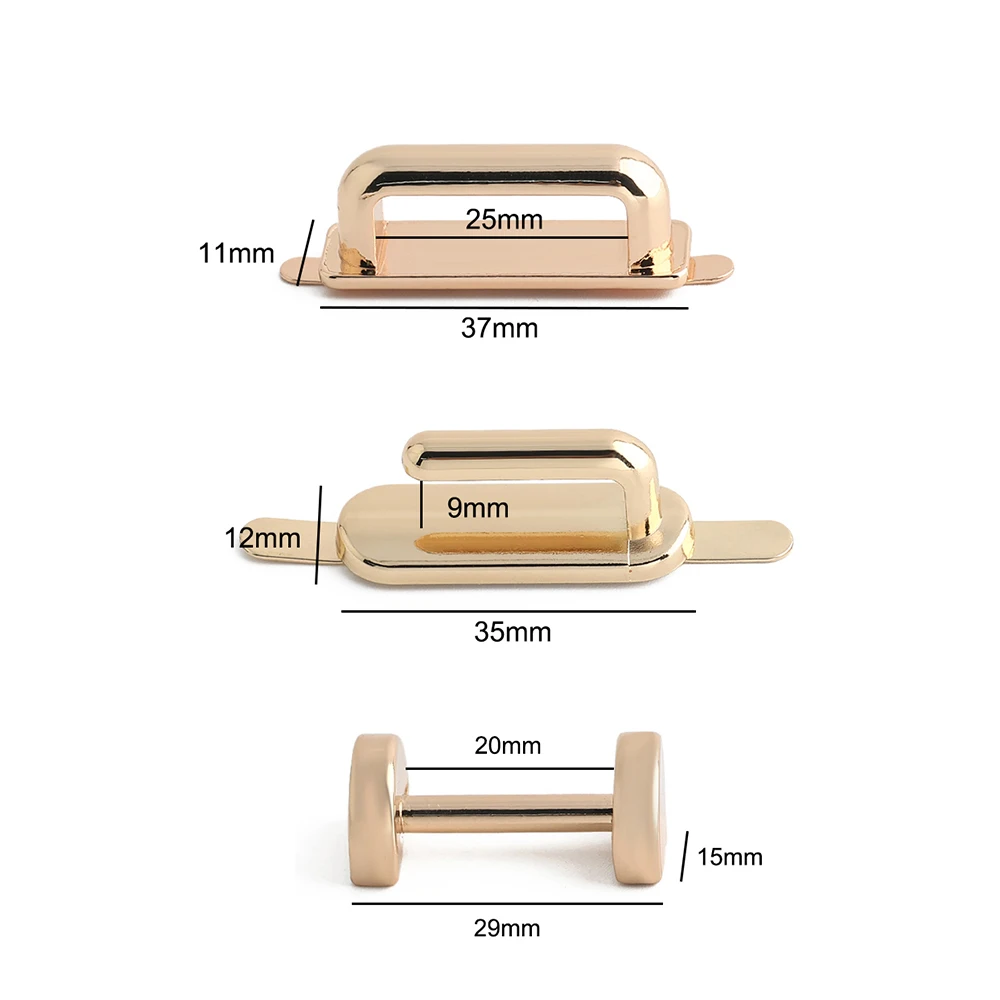 10/50/100PCS Inner:13-30mm Metal D Ring Buckle Removable Shackle For Purse Bags Belts Strap Arch Bridge Side Clips Accessories